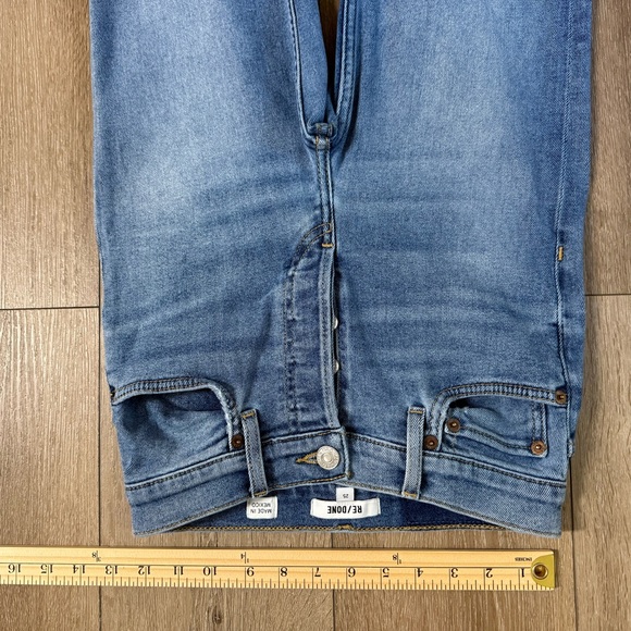 Re/Done Women's Skinny Jeans in Blue - Picture 8 of 10